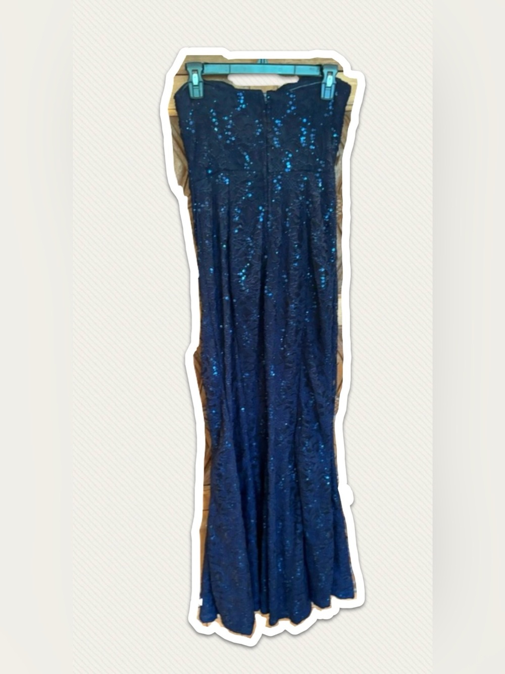 Bailey Blue Strapless Navy Sequin Dress